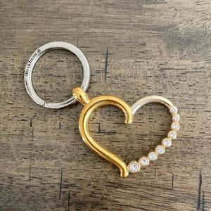 Brighton Gold and Silver Heart Keychain